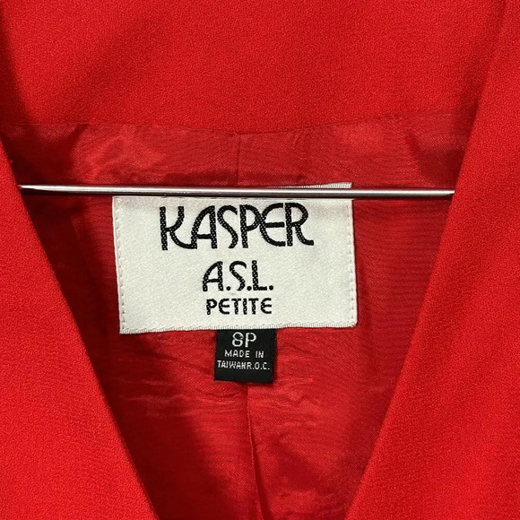 Vintage 80s Red Peplum Christmas Blazer 8P - Picture 3 of 5